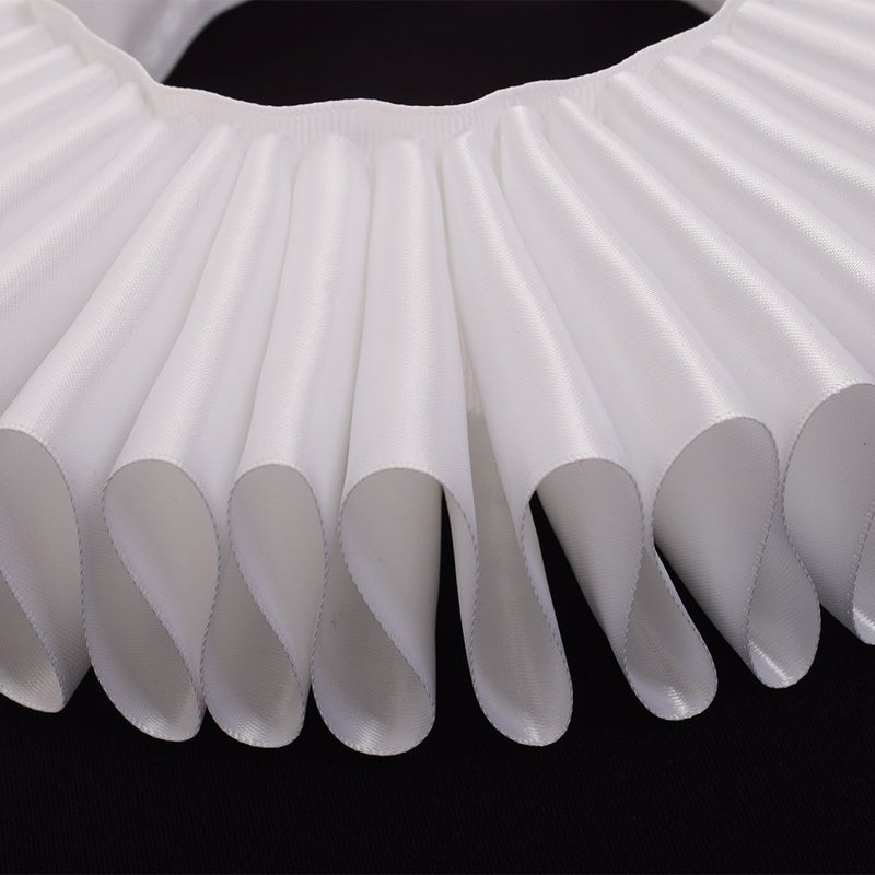 GRACEART Renaissance Elizabethan Ruffle Neck Collar white - Image 5